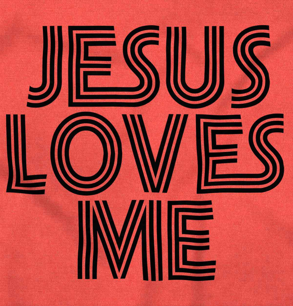 Christ Loves Me Football Romper Bodysuit-Direct To Garment Print-Brisco Baby