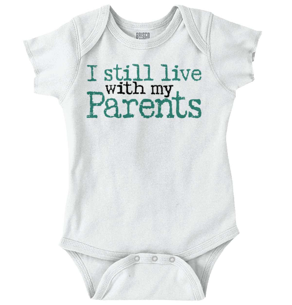 With My Parents Romper Bodysuit-Direct To Garment Print-Brisco Baby
