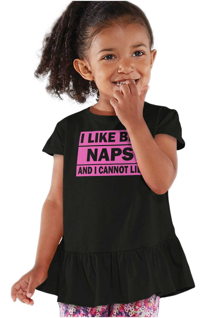 Big Naps Toddler Ruffle Bottom Tee-Direct To Garment Print-Brisco Baby