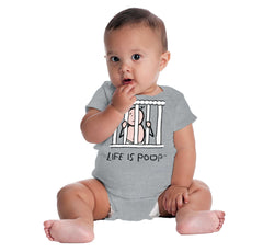 Jail Crib Romper Bodysuit-Direct To Garment Print-Brisco Baby