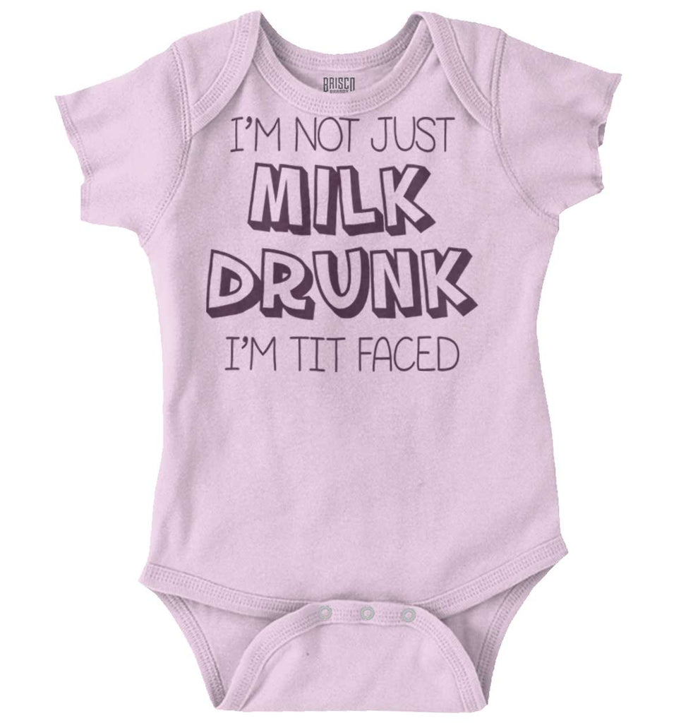 Milk Drunk Romper Bodysuit-Direct To Garment Print-Brisco Baby