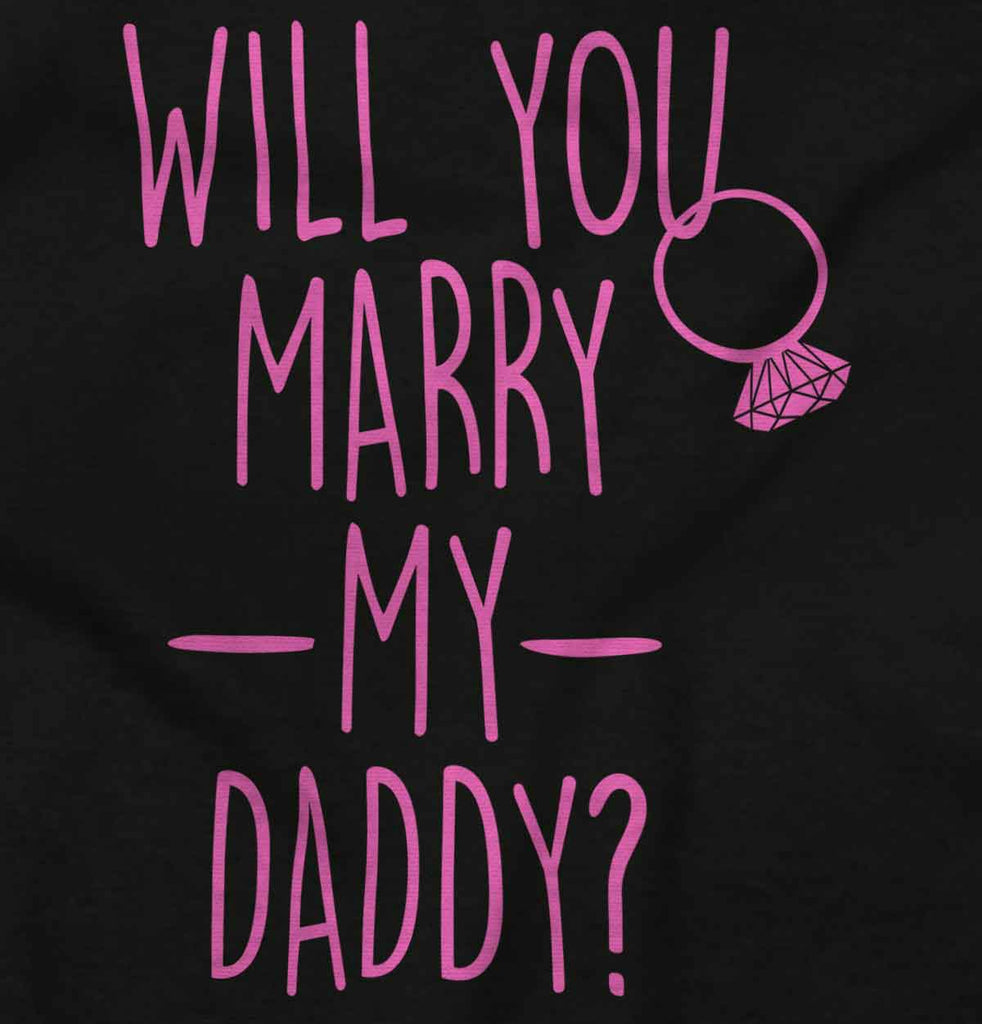Marry My Daddy Toddler Ruffled Trim T-Shirt-Direct To Garment Print-Brisco Baby
