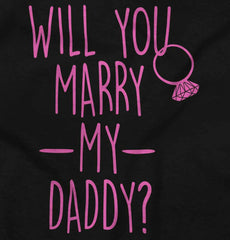 Marry My Daddy Toddler Ruffled Trim T-Shirt-Direct To Garment Print-Brisco Baby