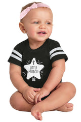 Little Miracle Football Romper Bodysuit-Direct To Garment Print-Brisco Baby