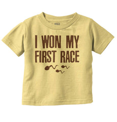 Won The Race Infant Toddler T Shirt-Direct To Garment Print-Brisco Baby