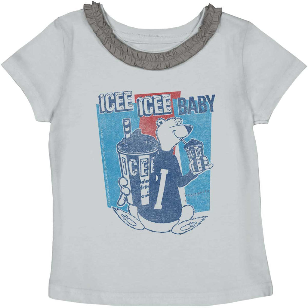 Polar Icee Baby Toddler Ruffled Trim T-Shirt-Direct To Garment Print-Brisco Baby