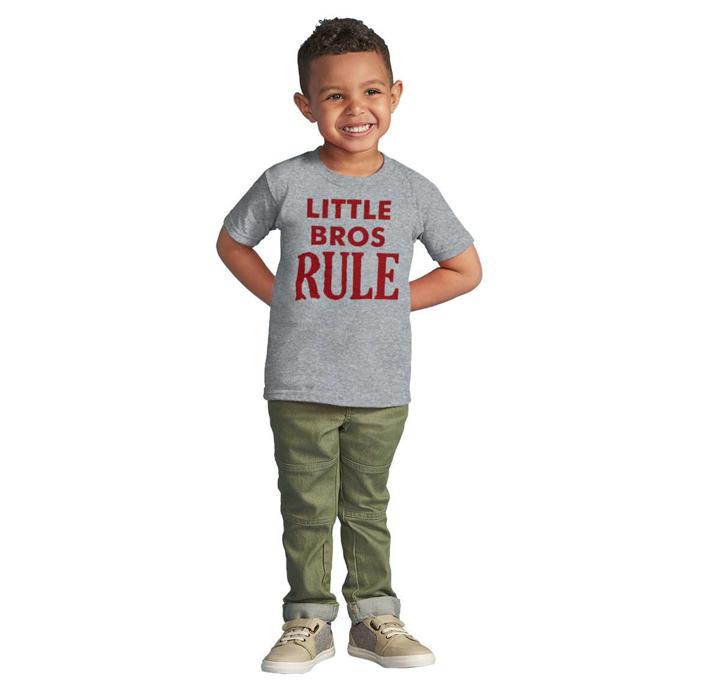Little Bros Rule Infant Toddler T Shirt-Direct To Garment Print-Brisco Baby