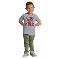 Little Bros Rule Infant Toddler T Shirt-Direct To Garment Print-Brisco Baby