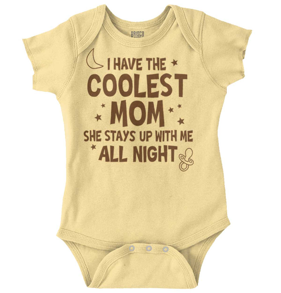 Coolest Mom Romper Bodysuit-Direct To Garment Print-Brisco Baby