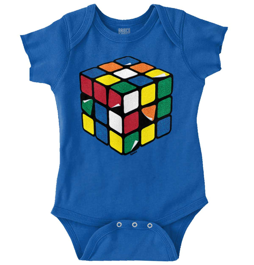 Rubiks Stickers Romper Bodysuit-Direct To Garment Print-Brisco Baby