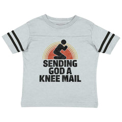 Sending God A Knee Mail Toddler Football Jersey Tee-Direct To Garment Print-Brisco Baby