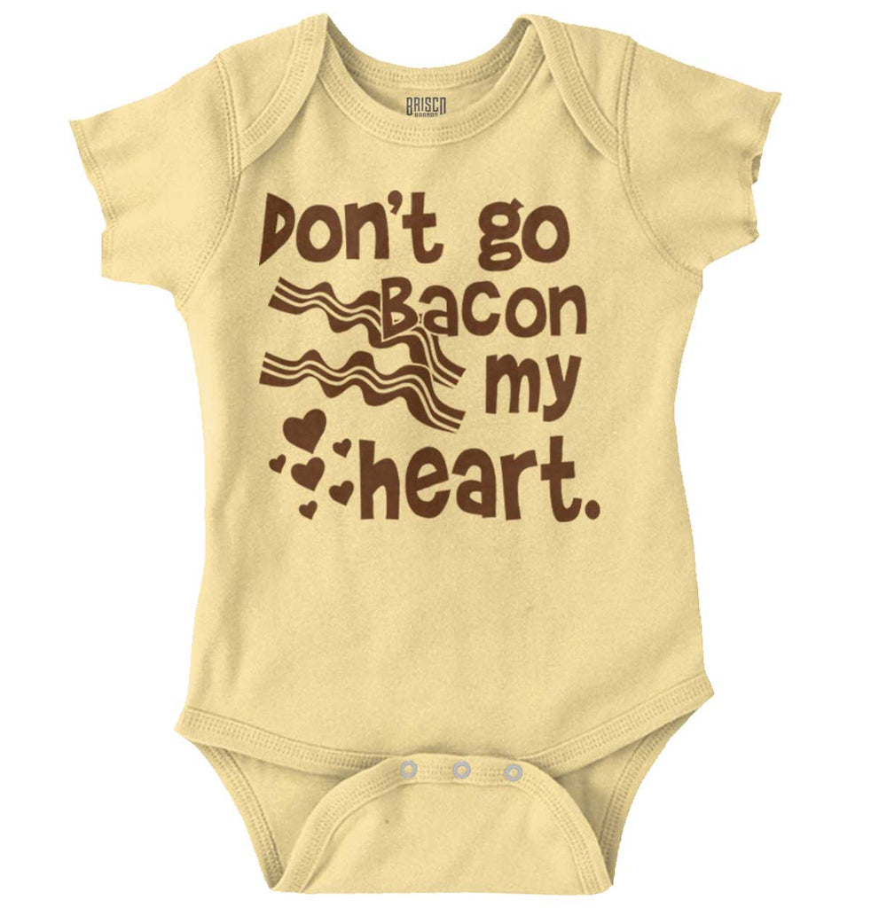 Don't Bacon my Heart Romper Bodysuit-Direct To Garment Print-Brisco Baby