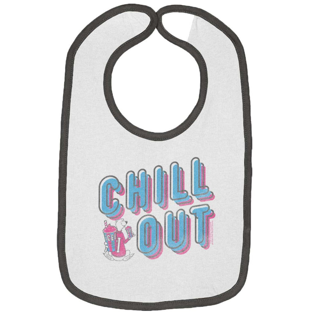 Retro Chill Trimmed Colored Velcro Bib-Direct To Garment Print-Brisco Baby