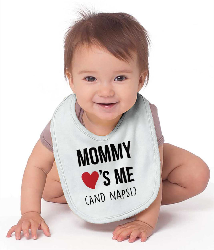 Mommy Loves Me Infant Baby Bib-Direct To Garment Print-Brisco Baby