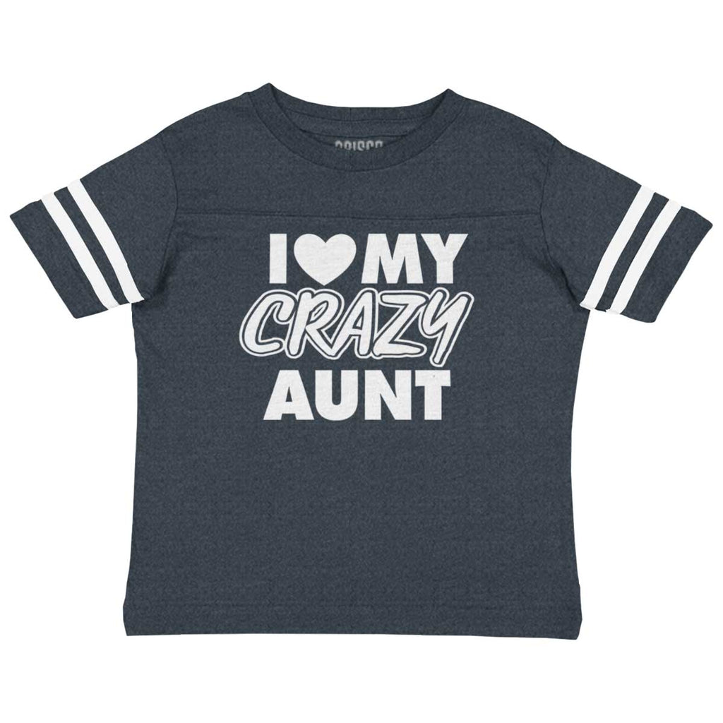 Crazy Aunt Toddler Football Jersey Tee-Direct To Garment Print-Brisco Baby