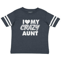 Crazy Aunt Toddler Football Jersey Tee-Direct To Garment Print-Brisco Baby