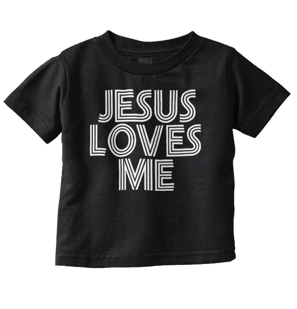 Christ Loves Me Infant Toddler T Shirt-Direct To Garment Print-Brisco Baby