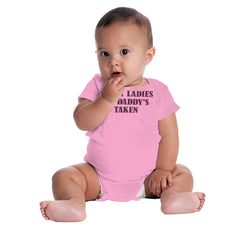 Daddy's Taken Romper Bodysuit-Direct To Garment Print-Brisco Baby