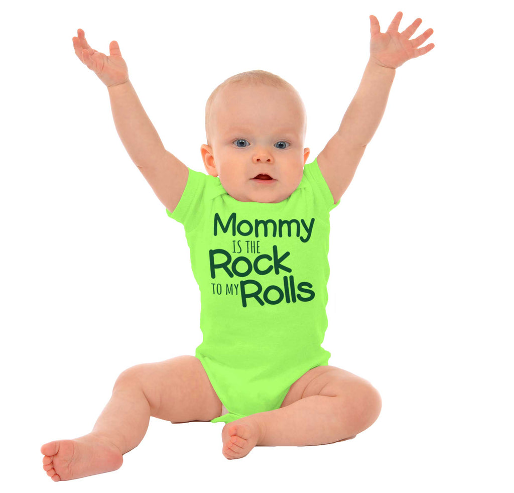 Rock To My Rolls Romper Bodysuit-Direct To Garment Print-Brisco Baby