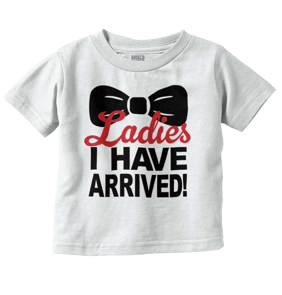 Ladies Bow Tie Infant Toddler T Shirt-Direct To Garment Print-Brisco Baby