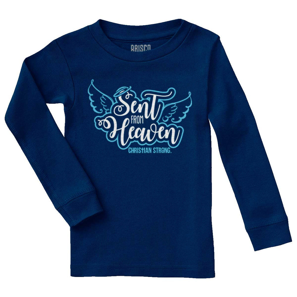 Sent From Heaven Solid Baby Pajama Top-Direct To Garment Print-Brisco Baby