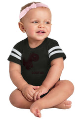 Babysaurus Rex Football Romper Bodysuit-Direct To Garment Print-Brisco Baby