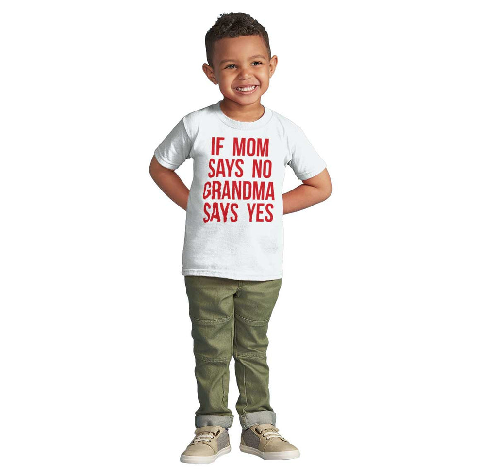 Grandma Says Yes Infant Toddler T Shirt-Direct To Garment Print-Brisco Baby