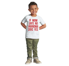 Grandma Says Yes Infant Toddler T Shirt-Direct To Garment Print-Brisco Baby