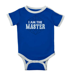 I Am The Master Dungeons Gamer Ringer Romper Bodysuit-Direct To Garment Print-Brisco Baby