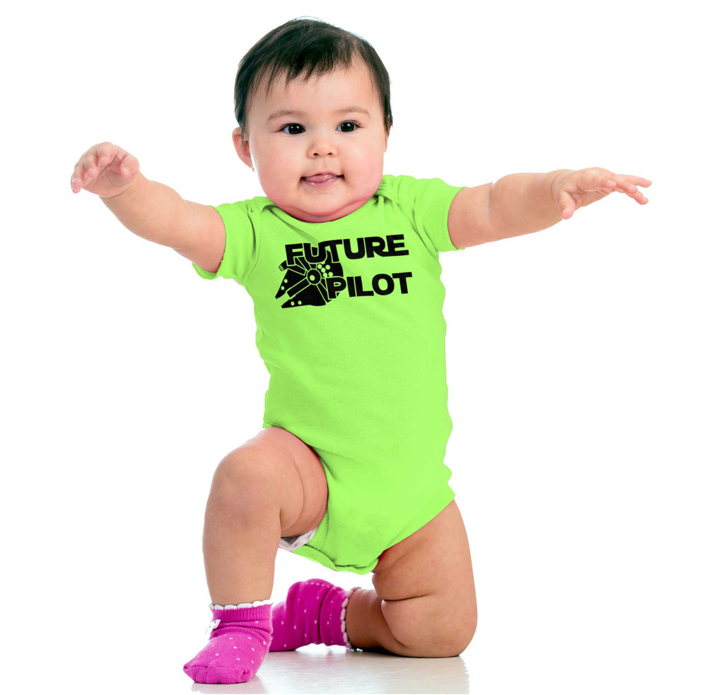 Future Pilot Romper Bodysuit-Direct To Garment Print-Brisco Baby