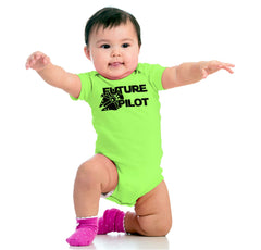 Future Pilot Romper Bodysuit-Direct To Garment Print-Brisco Baby