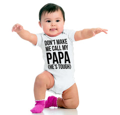 Don't Make Me Call Papa Romper Bodysuit-Direct To Garment Print-Brisco Baby