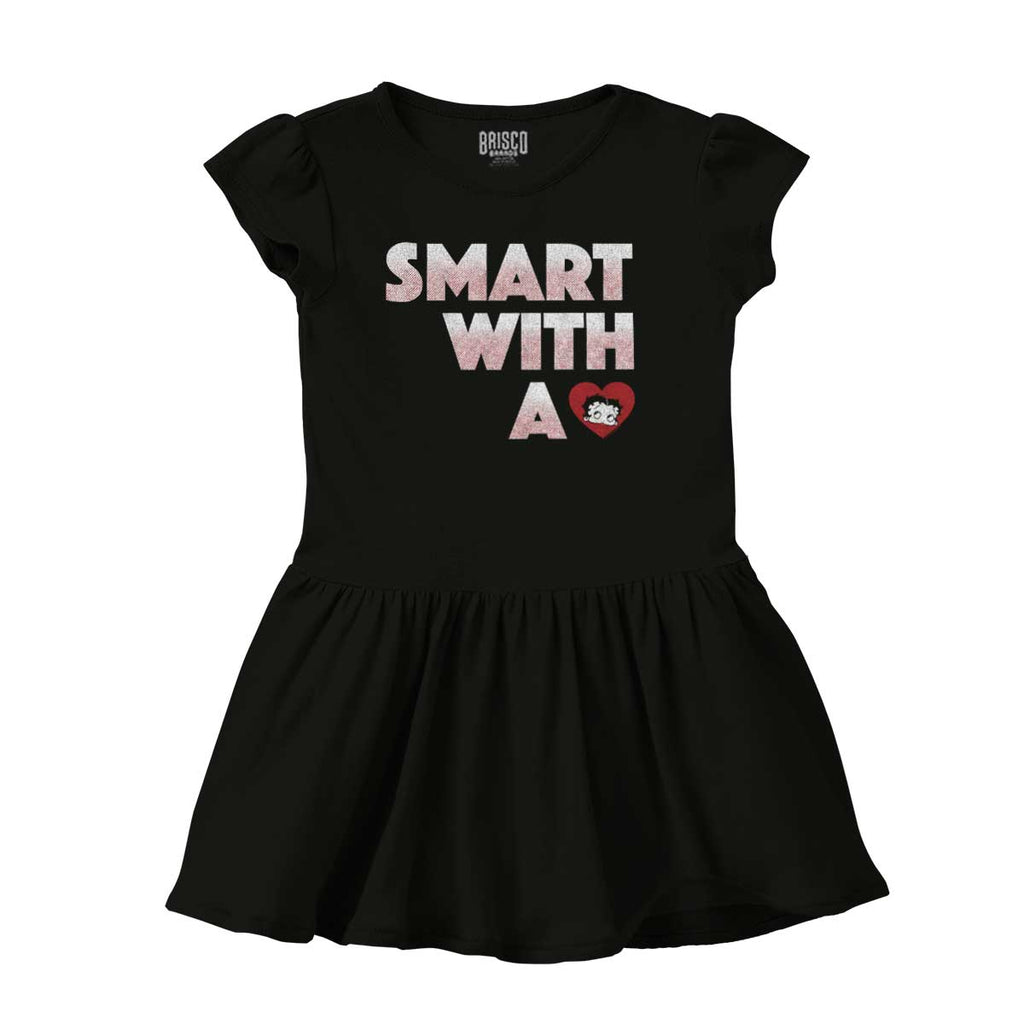 Smart With A Heart Solid Baby Infant Dress-Direct To Garment Print-Brisco Baby