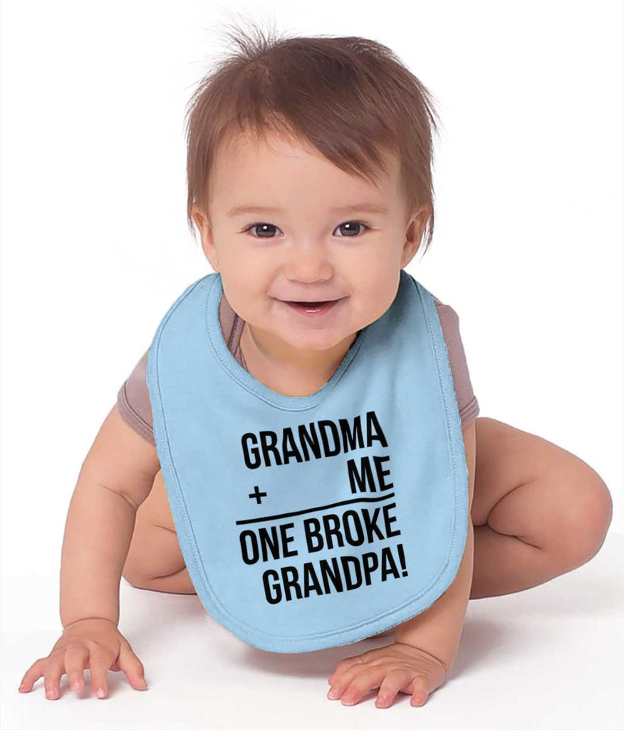 One Broke Grandpa Infant Baby Bib-Direct To Garment Print-Brisco Baby