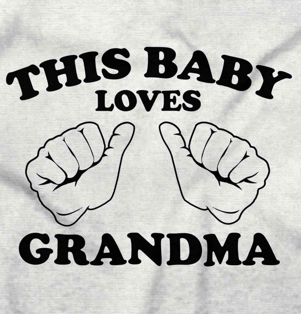 Baby Loves Grandma Romper Bodysuit-Direct To Garment Print-Brisco Baby