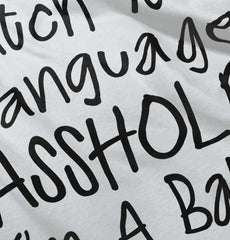 Watch The Language Romper Bodysuit-Direct To Garment Print-Brisco Baby