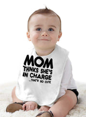 In Charge Infant Baby Bib-Direct To Garment Print-Brisco Baby