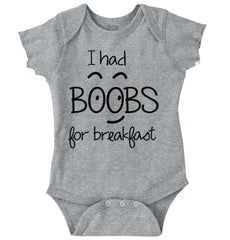 I Had Boobs Romper Bodysuit-Direct To Garment Print-Brisco Baby