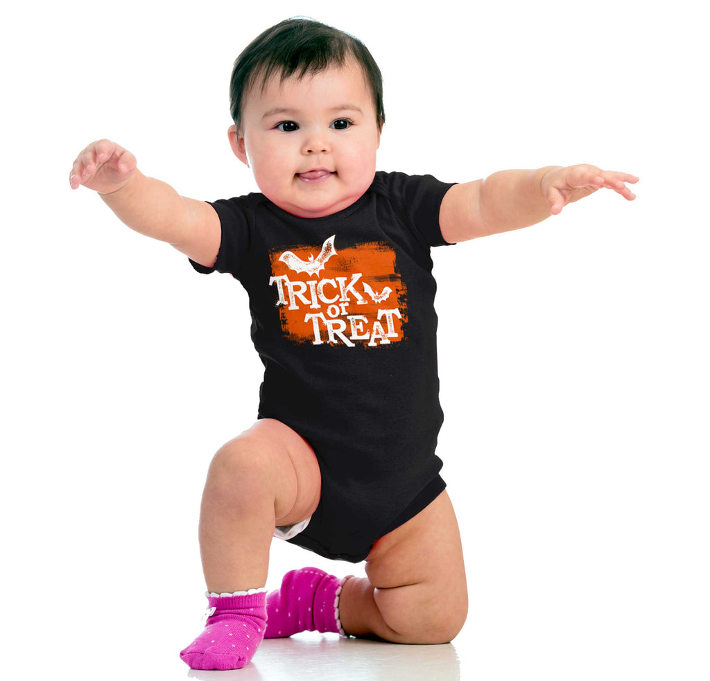 Trick or Treat Romper Bodysuit-Direct To Garment Print-Brisco Baby