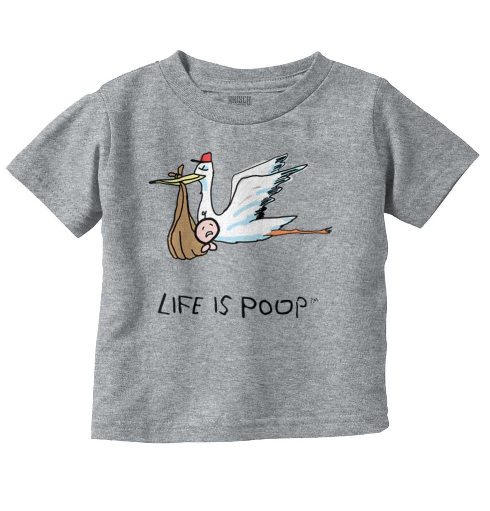Stork Infant Toddler T Shirt-Direct To Garment Print-Brisco Baby
