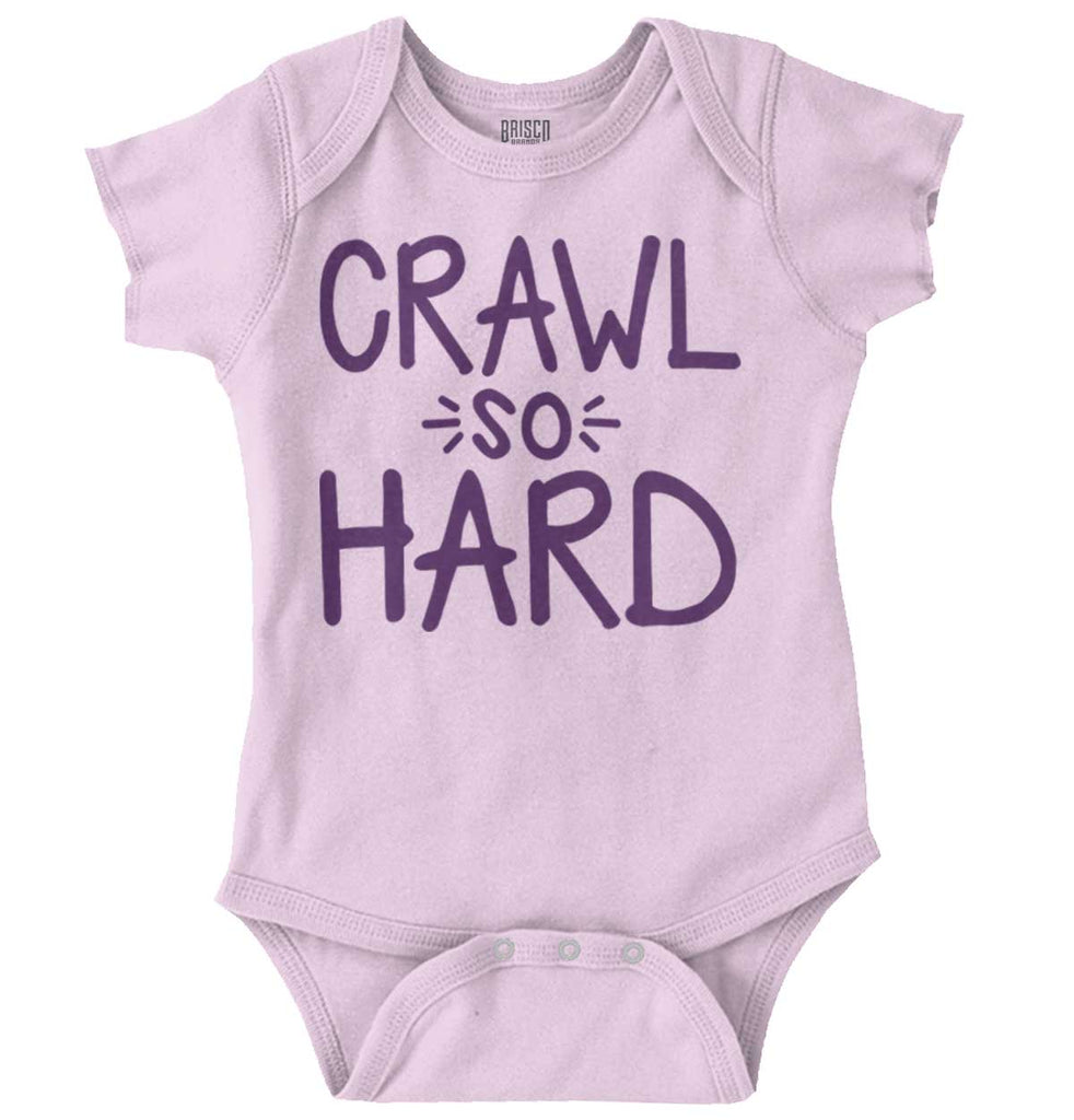 Crawl So Hard Romper Bodysuit-Direct To Garment Print-Brisco Baby