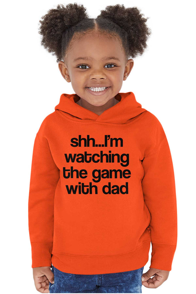 Watching the Game Toddler Pullover Hoodie-Direct To Garment Print-Brisco Baby