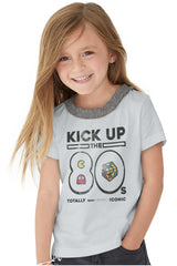 Kick Up The 80s Toddler Ruffled Trim T-Shirt-Direct To Garment Print-Brisco Baby