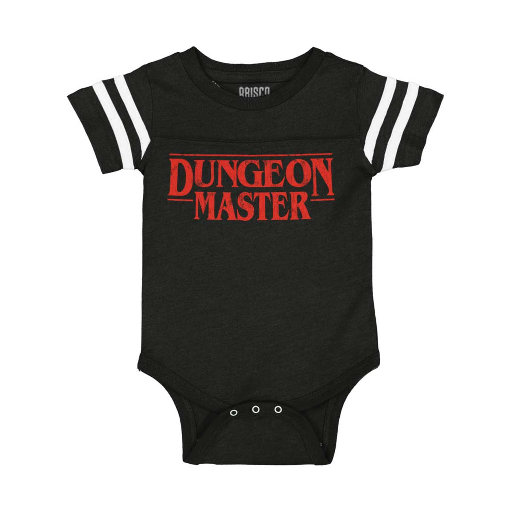Dungeon Masters TV Show Nerd Football Romper Bodysuit-Direct To Garment Print-Brisco Baby