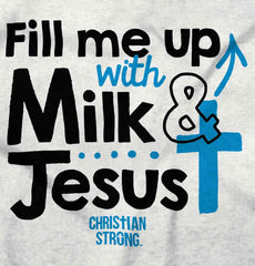 Milk And Jesus Romper Bodysuit-Direct To Garment Print-Brisco Baby