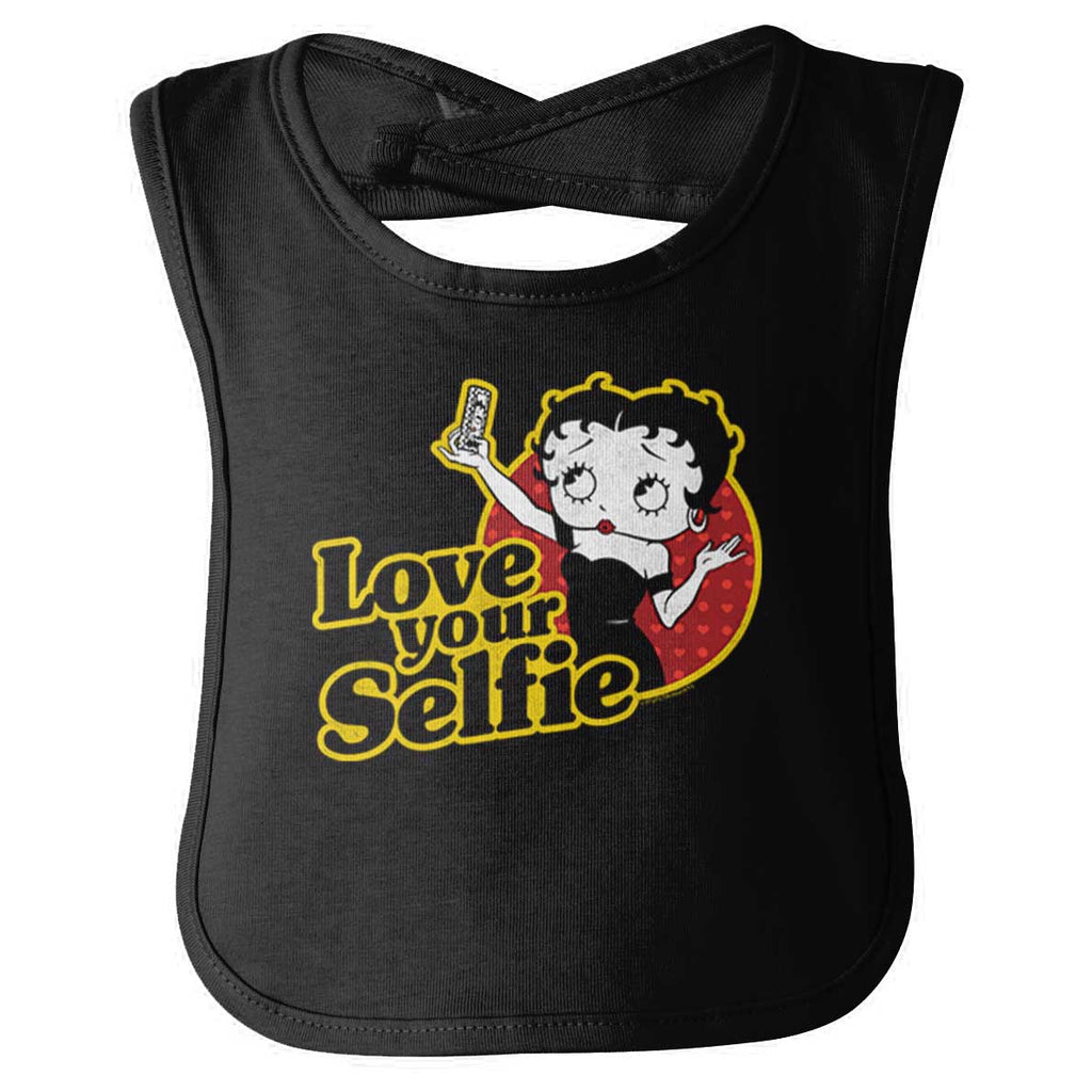 Love Your Selfie Infant Baby Bib-Direct To Garment Print-Brisco Baby