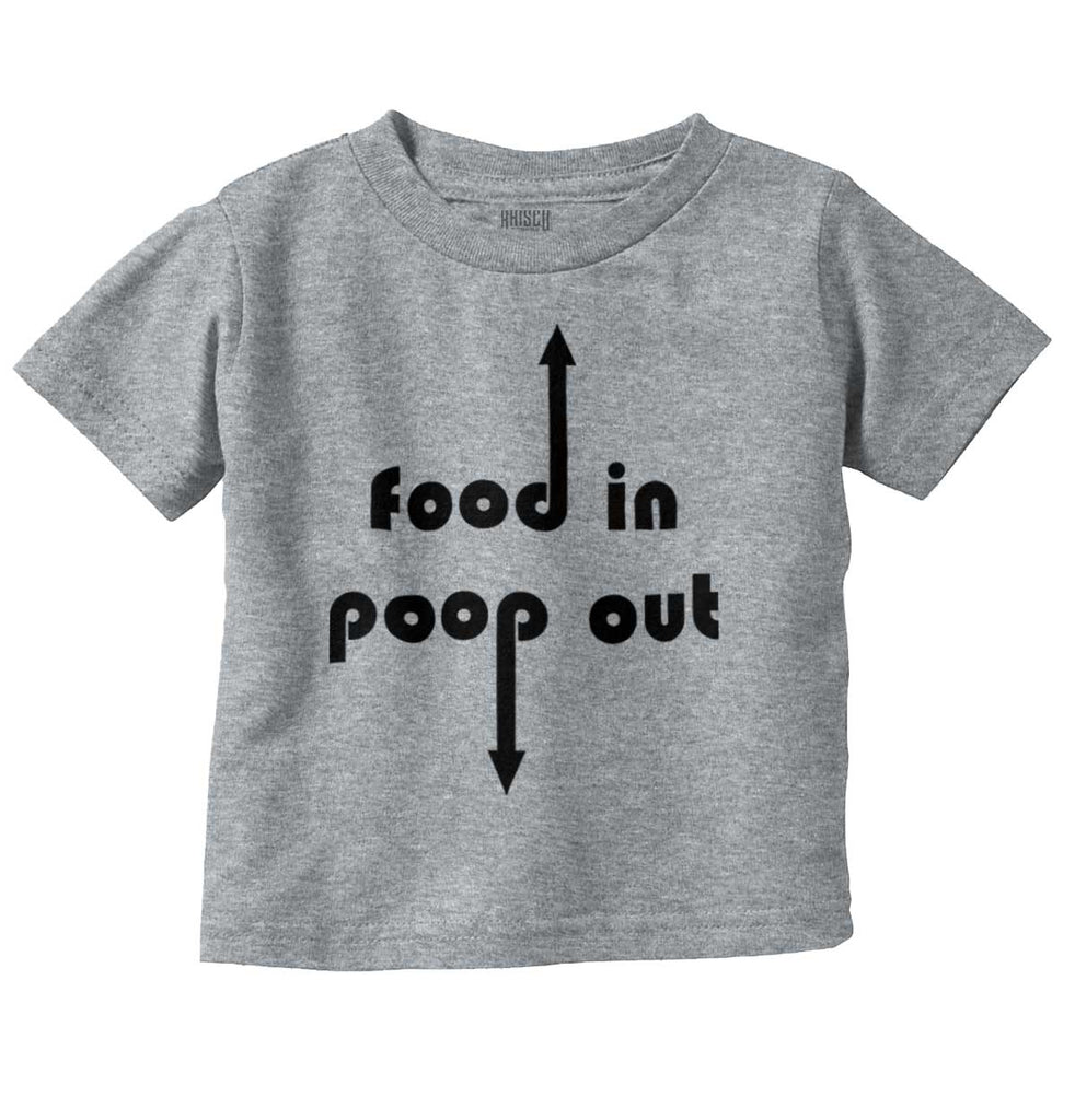 Poop out Infant Toddler T Shirt-Direct To Garment Print-Brisco Baby
