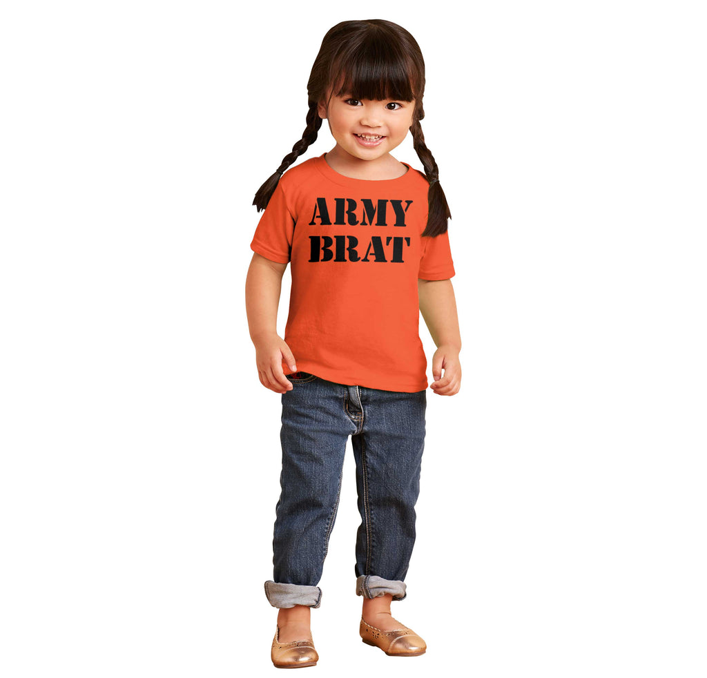 Army Brat Infant Toddler T Shirt-Direct To Garment Print-Brisco Baby