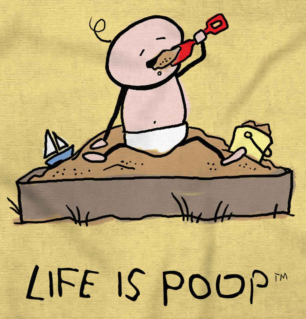 Eating Sand Infant Toddler T Shirt-Direct To Garment Print-Brisco Baby