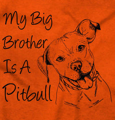 Brother is a Pitbull Romper Bodysuit-Direct To Garment Print-Brisco Baby